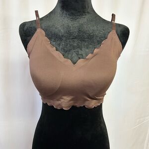 Danskin Brown‎ Scalloped Bra